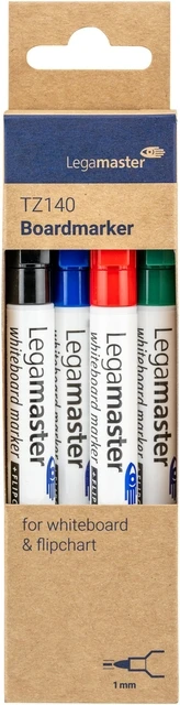 Whiteboardstift Lega TZ140, rond assorti 1mm 4st