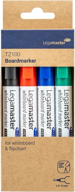 Whiteboardstift Lega TZ-100 assorti;BLISTER 4stuks