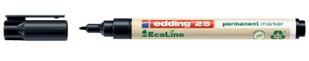 Viltstift Edding 25 Ecoline rond 1mm perm. zwart