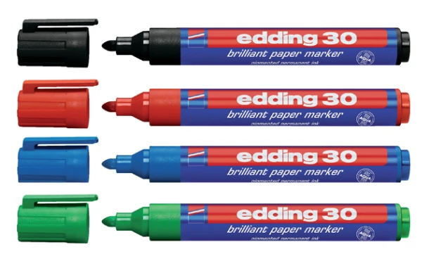 Viltstift Edding 30 Brilliant Rond 1.5-3mm Zwart