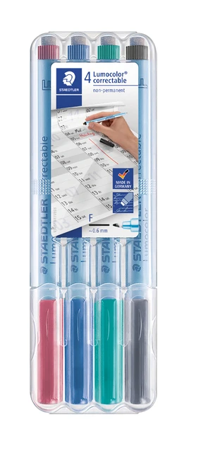 Viltstift Staedtler OHP Lumo F305 Correctable Ass