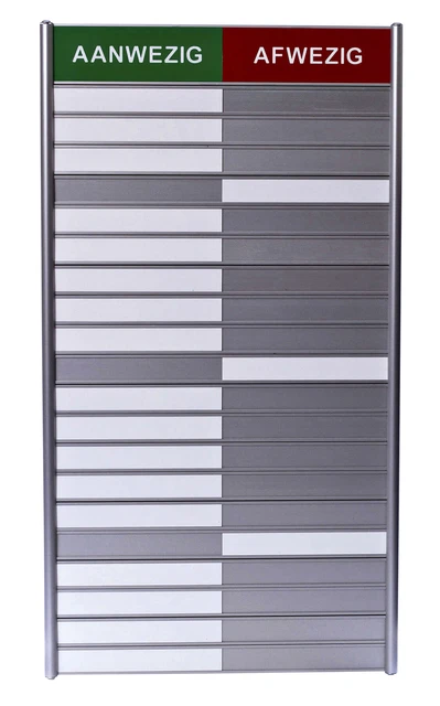 Infobord Posta Aan/Afwezigheidsbord 20 Plaatsen