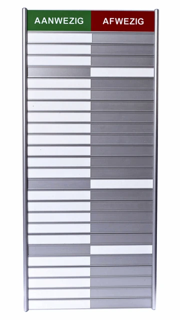 Infobord Posta Aan/Afwezigheidsbord 25 Plaatsen