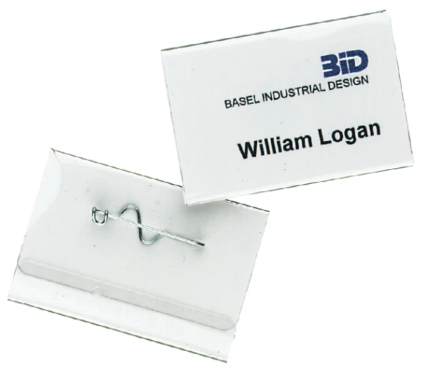 Badge Durable 8100 met speld, 40x60mm