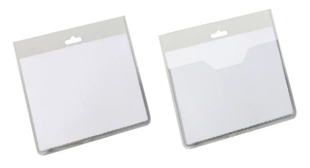 Badge Durable 8136 (veiligheidspasmapje) open 60x90mm; pk 20 stuks