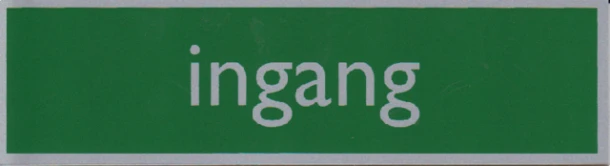 Infobord Pictogram Ingang 165x44mm