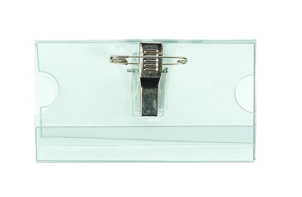 Badge Quantore met clip en speld 40x75mm; ds 24st