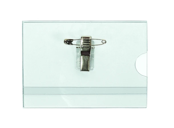 Badge Quantore met clip en speld 60x90mm; ds 24