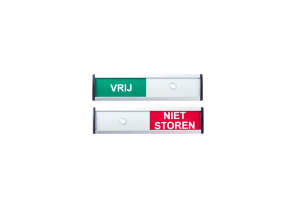 Infoschuifbord 125x30mm VRIJ / NIET STOREN