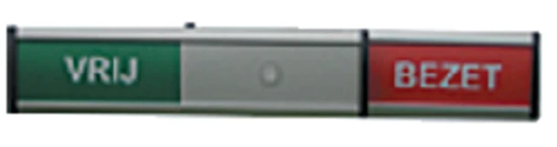 Infoschuifbord 125x30mm VRIJ / BEZET