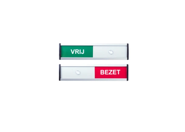 Infoschuifbord 125x30mm VRIJ / BEZET