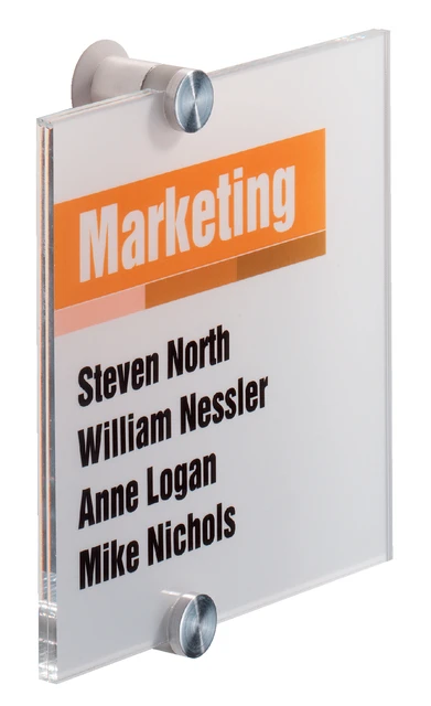 Deurbordje Durable Crystal Sign 148x148mm