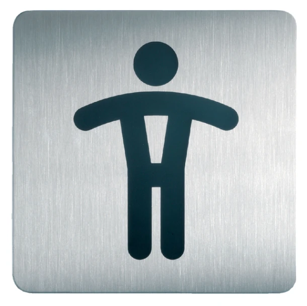 Infobord Pictogram Durable Vierkant Wc Heren 150mm
