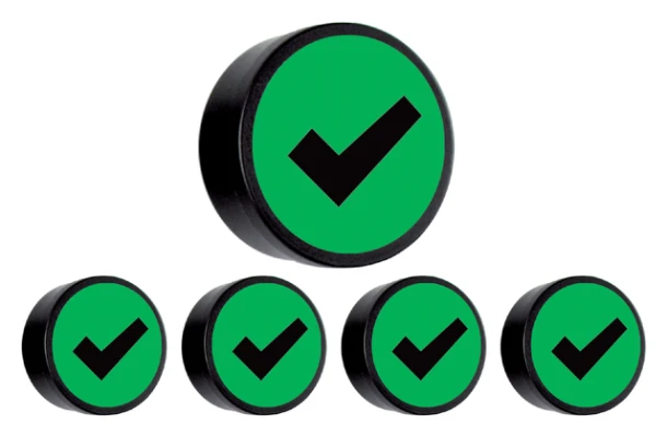 Magneet Check 35mm Groen