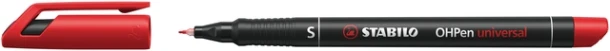 Viltstift STABILO OHpen 841/40 permanent rond superfijn rood