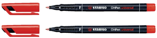 Viltstift Stabilo OHP 842/40 rond rood 0.7mm