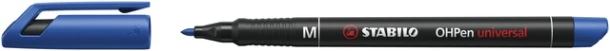 Viltstift STABILO OHpen 843/41 permanent rond medium blauw