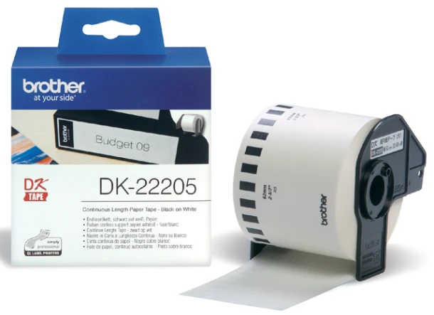 Labels Brother 62mm rol a 30.48m papier DK-22205