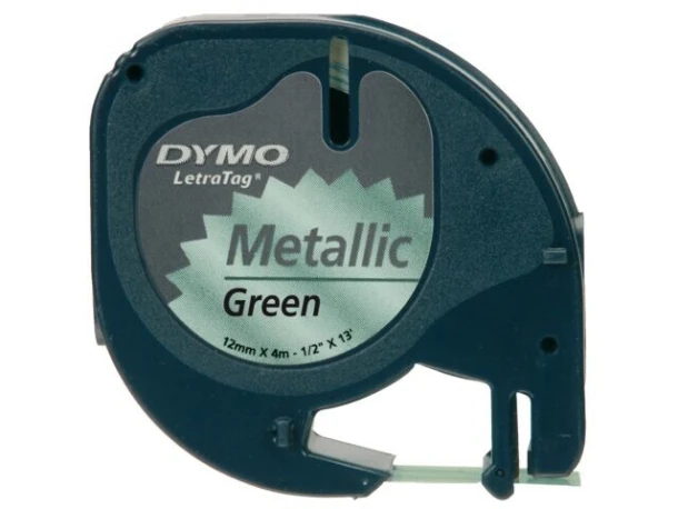 Labelprintertape Dymo 91209 LetraTag metalic groen