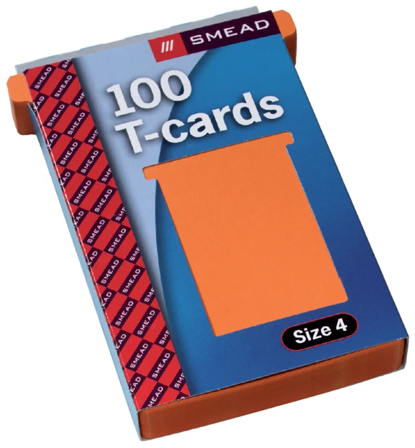 Planbordkaarten 107mm A 5547-423 oranje; 100s