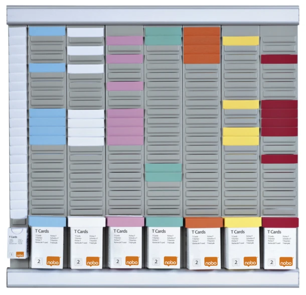 Planbord Nobo kantoorplanning T-kaart nr.2 met 24 sleuven