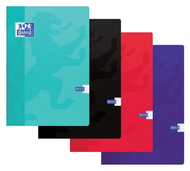 Schrift Oxford A4 Ruit 5mm 36 vel Ass