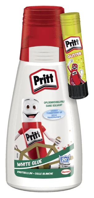 Knutsellijm Pritt Flacon 100ml Met Gratis Glitter Lijmstift
