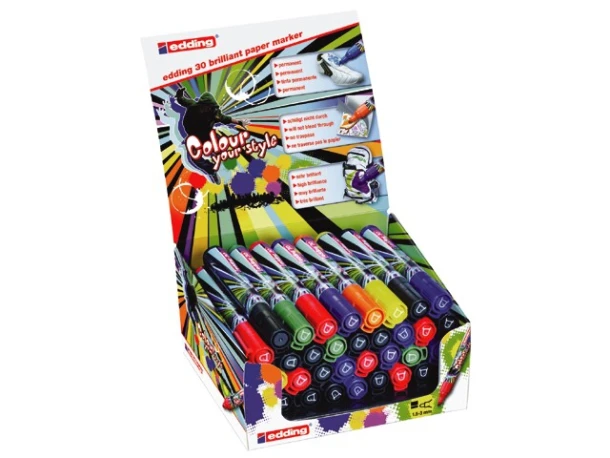 Viltstift Edding 30 permanent marker assorti kleur