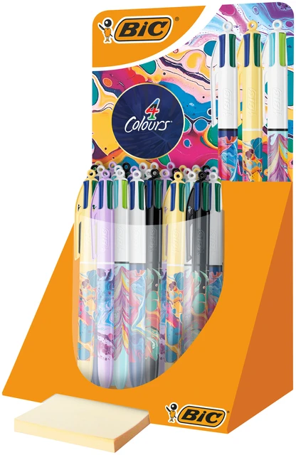 Balpen Bic 4 Kleuren M Botonical En Tie Dye