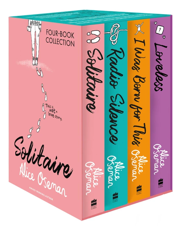 Alice Oseman Four-Book Collection Box Set (Solitaire, Radio Silence, I Was Born For This, Loveless) – Alice Oseman – boek cover