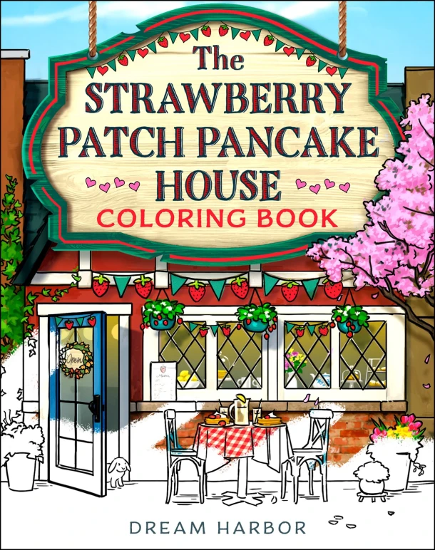 The Strawberry Patch Pancake House Coloring Book – Laurie Gilmore – boek cover