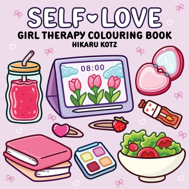 Self-Love: Girl Therapy Colouring Book for All Ages – boek cover