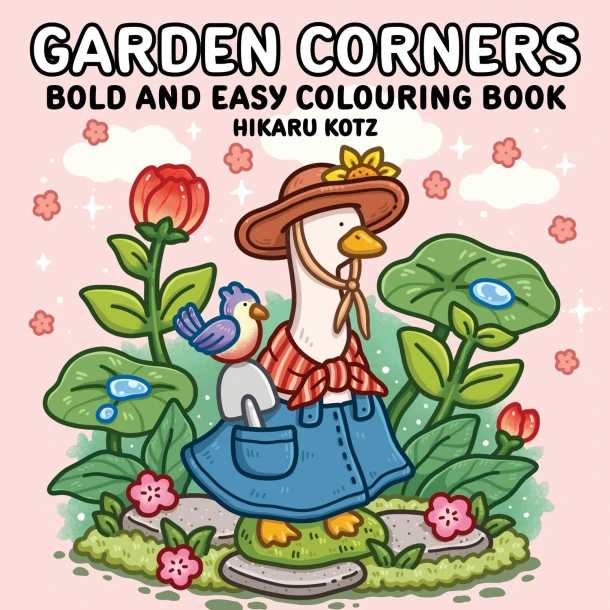Garden Corners: Bold and Easy Colouring Book for All Ages – boek cover