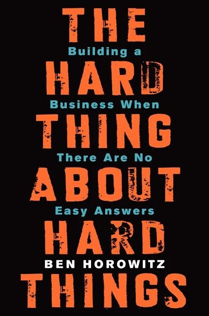 The Hard Thing About Hard Things – Ben Horowitz – boek cover