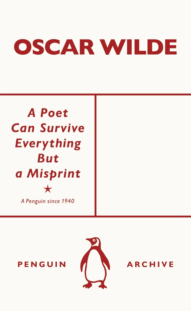 A Poet Can Survive Everything But a Misprint – Oscar Wilde – boek cover