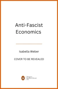 Anti-Fascist Economics – Isabella Weber – boek cover