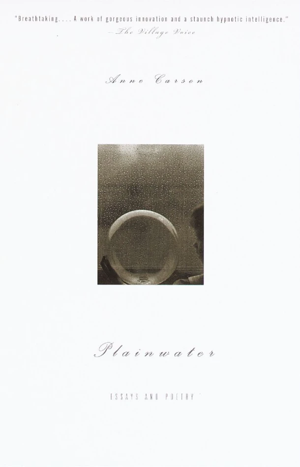 Plainwater – Anne Carson – boek cover