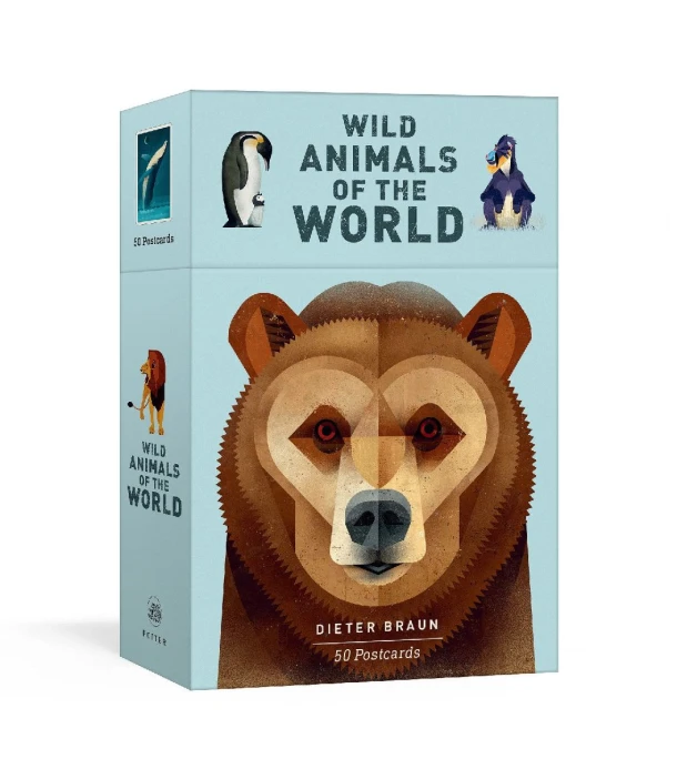 Wild Animals of the World: 50 Postcards – Dieter Braun – boek cover
