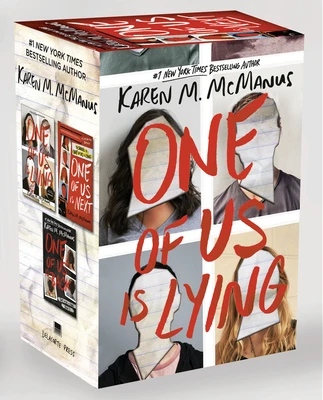 One of Us Is Lying Series Paperback Boxed Set: One of Us Is Lying; One of Us Is Next; One of Us Is Back – Karen M. McManus – boek cover