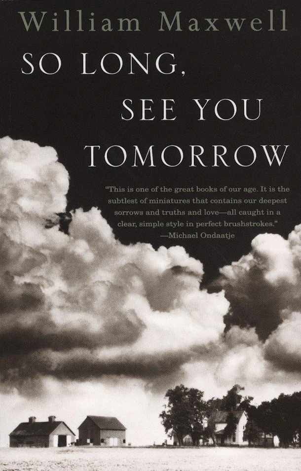 SO LONG SEE YOU TOMORROW – boek cover