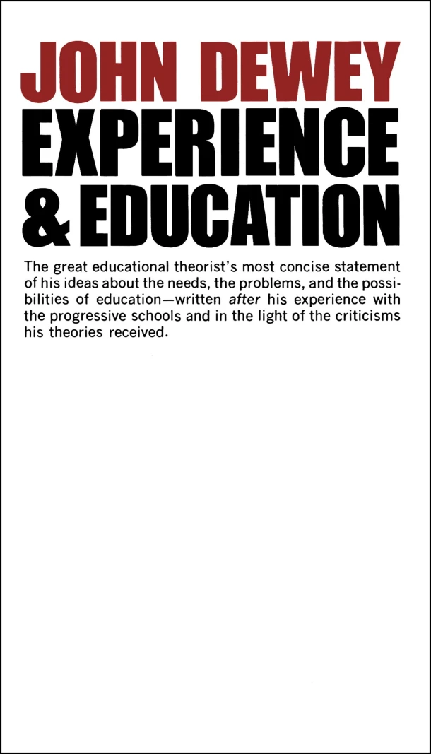 Experience And Education – John Dewey – boek cover
