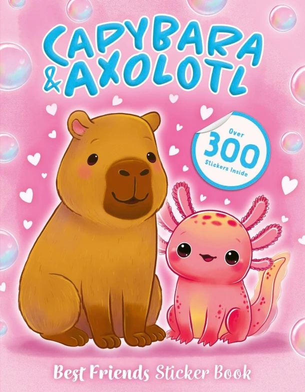 Best Friends Sticker Book: Capybara and Axolotl – Scholastic – boek cover