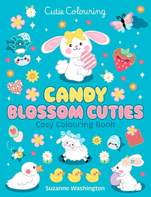 Candy Blossom Cuties Cosy Colouring Book – Scholastic – boek cover