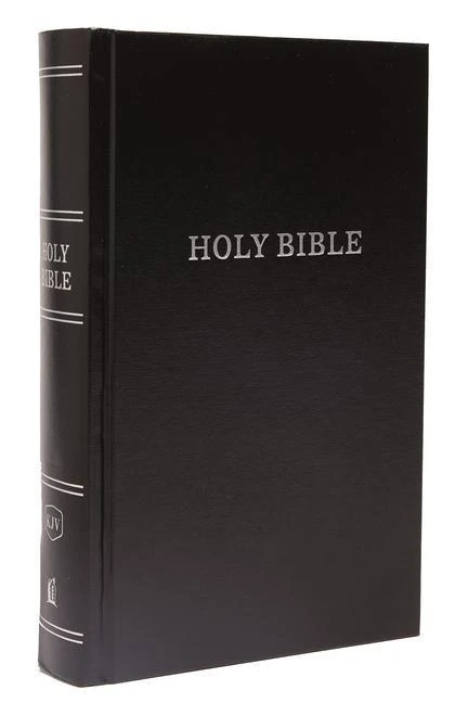KJV, Pew Bible, Large Print, Hardcover, Black, Red Letter, Comfort Print – Thomas Nelson – boek cover