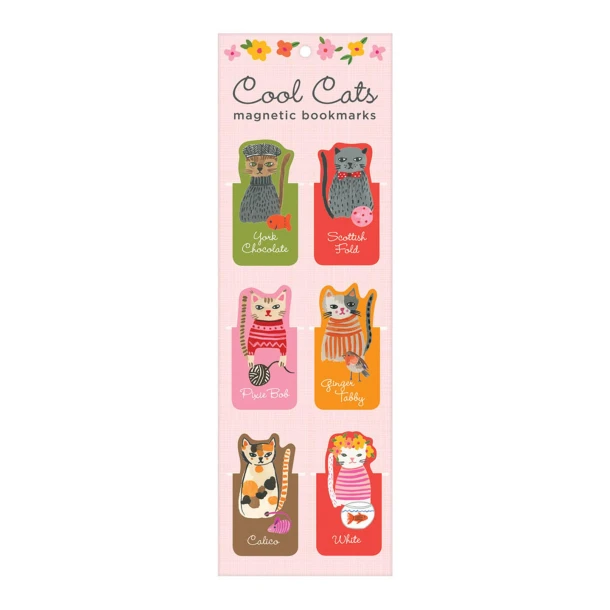 Cool Cats Magnetic Bookmarks – Galison – boek cover