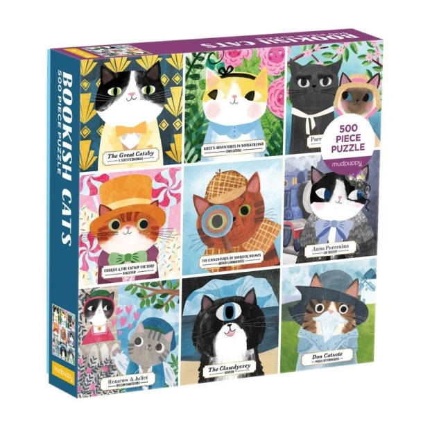 Bookish Cats 500 Piece Family Puzzle – Mudpuppy – boek cover