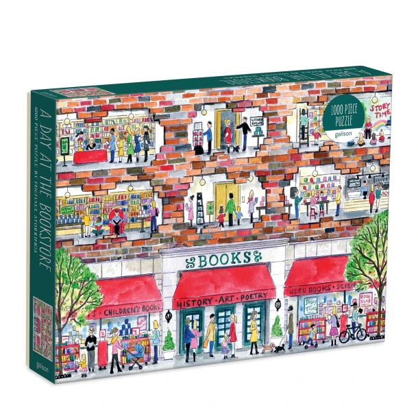 Michael Storrings A Day at the Bookstore 1000 Piece Puzzle – Galison – boek cover