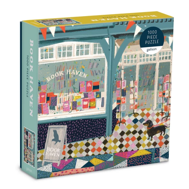 Book Haven 1000 Piece Puzzle In Square Box – Galison – boek cover