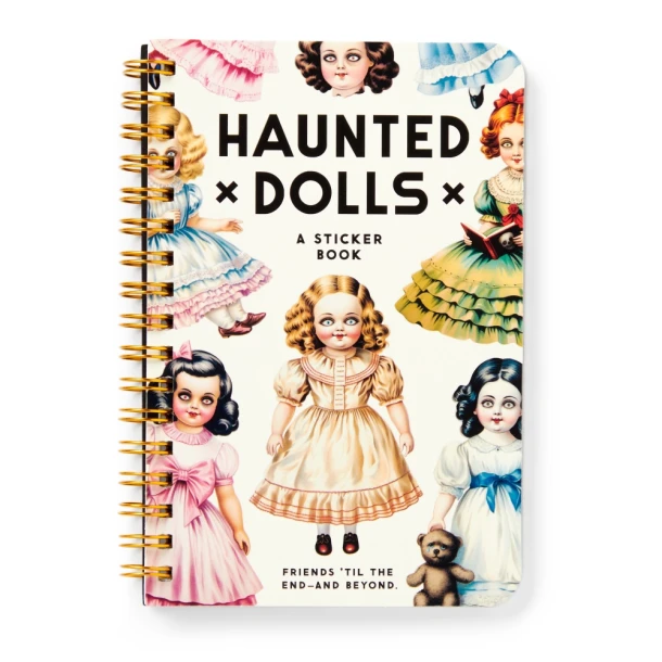 Haunted Dolls Sticker Book – Brass Monkey – boek cover