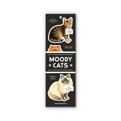 Moody Cats Magnetic Bookmark Set – Brass Brass Monkey – boek cover